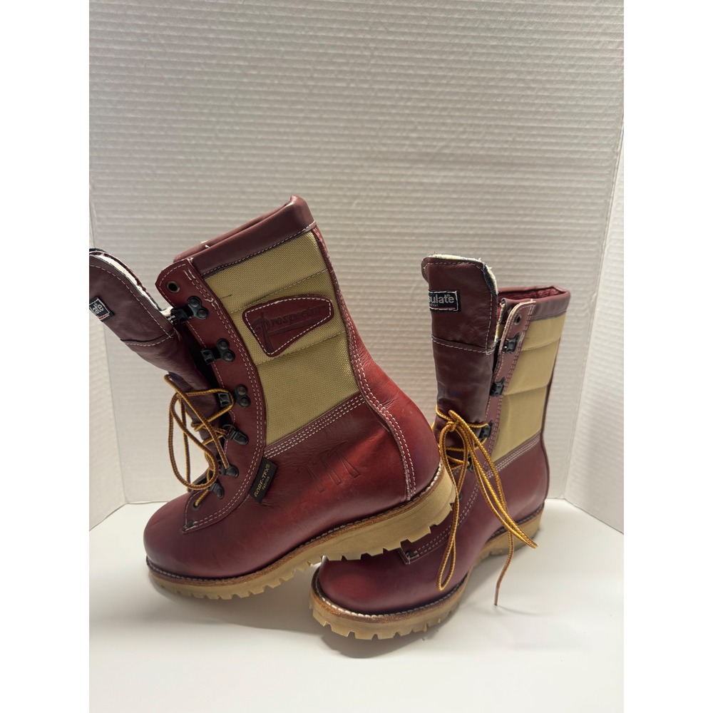 Vintage Prospector Gore-Tex Insulated Hunting Boots Burgundy Leather Mens 6 EE